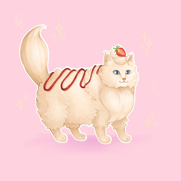 Candy cats: Whipped cream cat