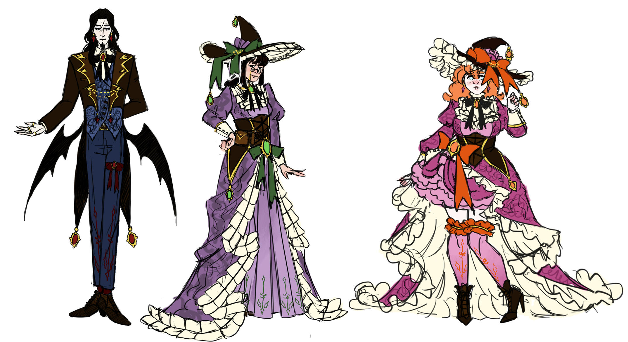 Sketch of alternative designs for an illustration